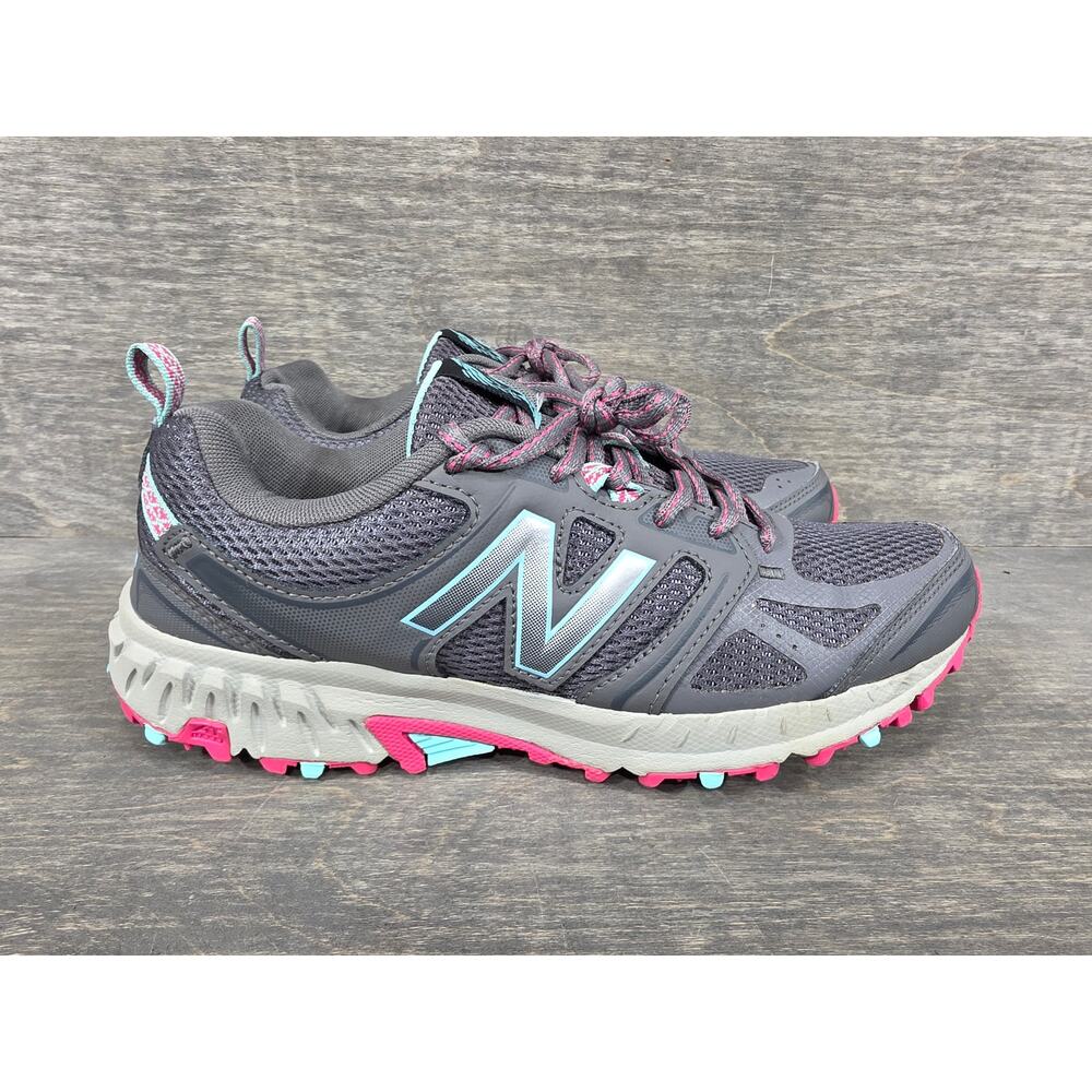 New Balance Tech Ride 412 V3 Grey Pink Trail Running Shoes Size 8D Wide Womens